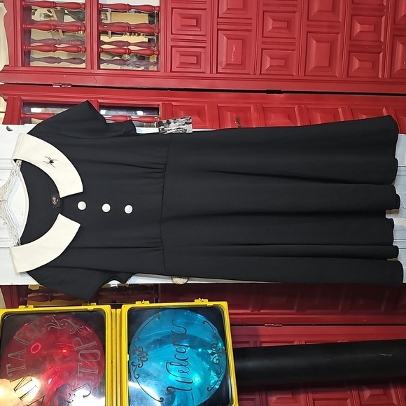 Steady Dresses & Skirts - NWT Steady Womens B&W Goth Vintage 50's Style Black Widow Spider Dress 4X